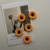 6pcs Sunflower Resin Refrigerator Magnets Creative Cute Magnetic Stickers Home Kitchen Decoration Magnets