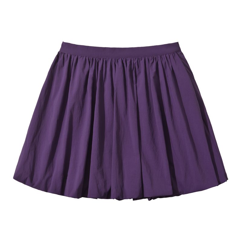 

Dsu2025 Summer New Clouds Flower Bud Skirt Women s Sports Leisure Puffy Short dress A Word Half Lantern Short dress Purple L