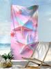 Telo mare con stampa stelle marine rosa - fibra ultrafine di qualità, scelta ideale per spiagge e piscine ad asciugatura rapida, telo da bagno costiero tropicale