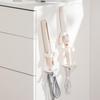 Wall-Mounted Hair Tool Organizer: Curling Iron & Straightener Rack with Hooks