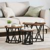 Nesting Side Table Set 3 Pcs Smoked Oak