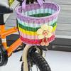 Cesto Bici per Bambini Manico Resistente Cesto Portaoggetti da Manubrio con Cinghie Regolabili in PU per Bambini Perfetto per Bici all'Aperto Ciclismo Picn