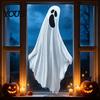 Festive Party Decorations for Classroom Halloween Ghost Window Stickers, Removable PVC Wall Decals, Peel And Reusable Art Smooth Surfaces Stick