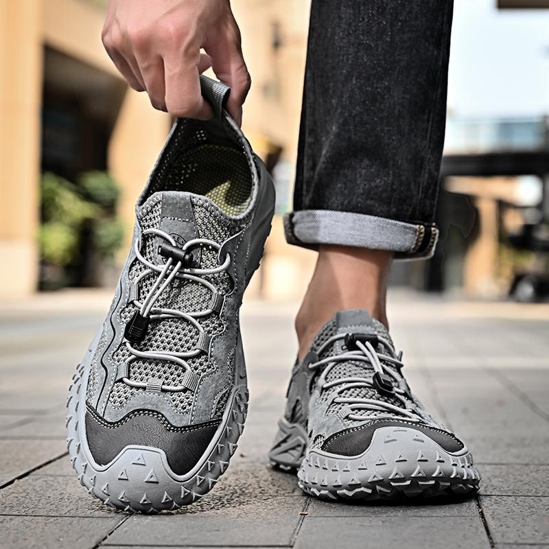 Super Breathable Hiking Shoes Rubber Anti Slip Climbing Trekking Shoes Outdoor Anticollision Sneakers Men Pigskin Walking Shoes