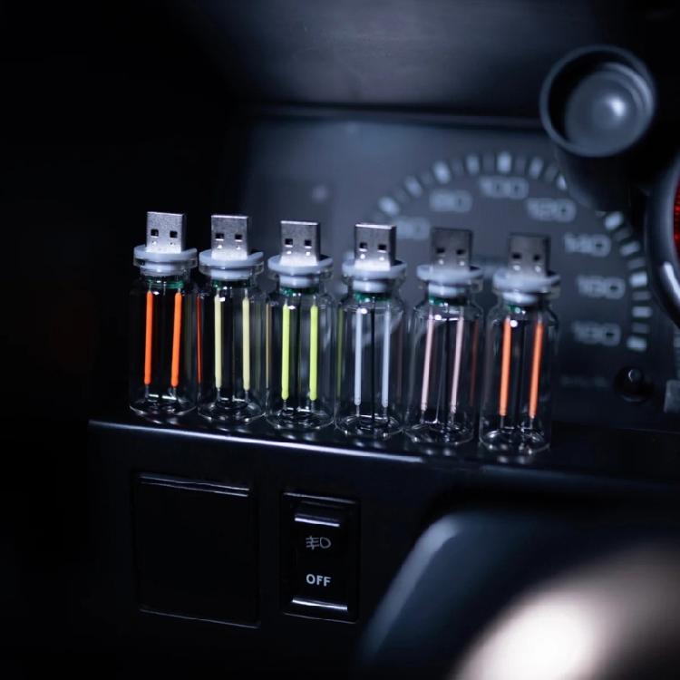 USB Car LED Lighting Atmosphere Light Retro Inspired Auto Interior Mood Lamps Mini LED Bulb Lamp USB Touch Night Light