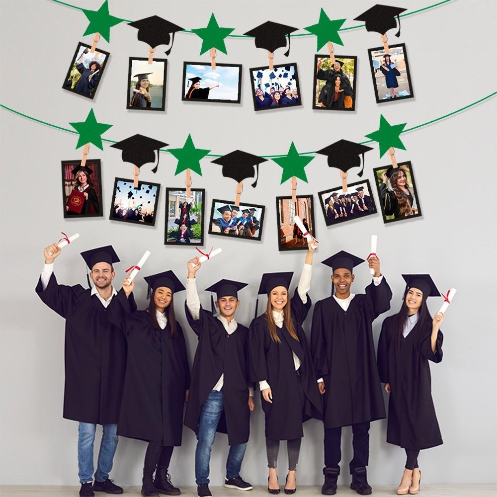 Personalized Congrats Grad Photo Banner Celebrate Graduation Hanging Decor  Party Favors