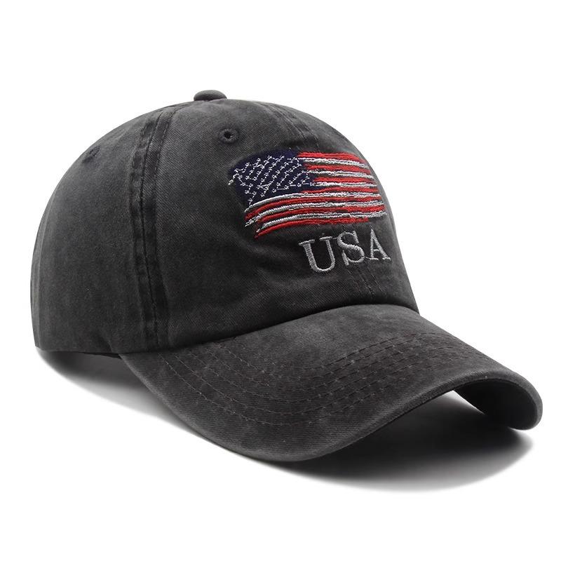 Baseball Cap Embroidered Letters Sunshade Sports and Leisure Outdoor Adjustable Washing and Old Curved Brim Sunshade Hat