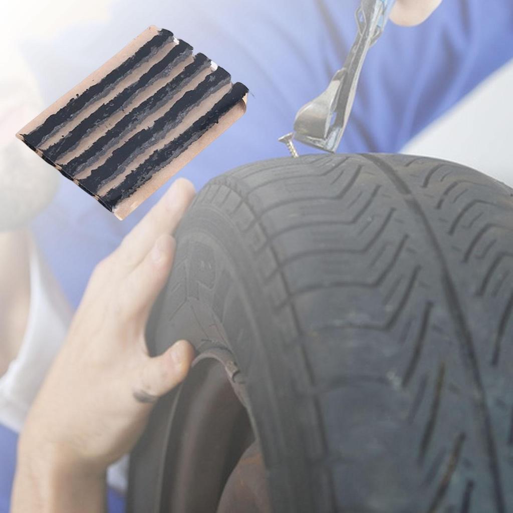5Pcs Car Tubeless Tire Repair Strips Tyre Puncture for Truck Motorbike Black Tire Repair Strips Car Tubeless Tire Repair Strips