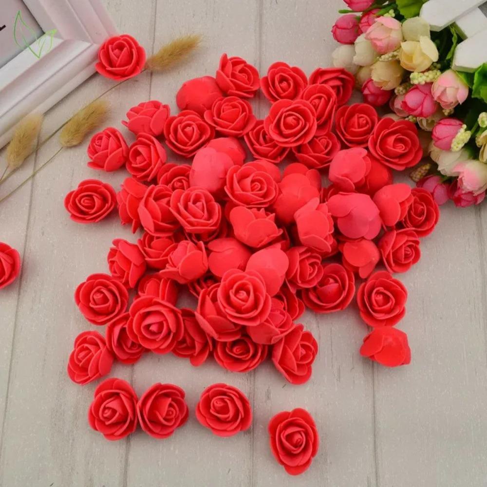 

50 шт. ПЭ пена искусственные цветы розы головки искусственные цветы дешевые свадебные украшения для скрапбукинга подарочная коробка венок своими руками многоцелевое использование