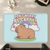 Cute Capybara Pattern Door Mat Polyester Kitchen Entryway Rug Bathroom Bedroom Entrance Doormat Indoor Outdoor Home Carpet