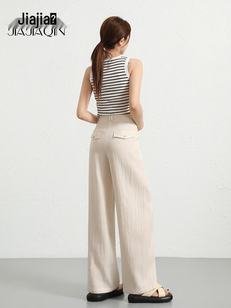 Women's Summer Linen Wide-Leg Pants: Breathable, Versatile, and Stylishly Casual