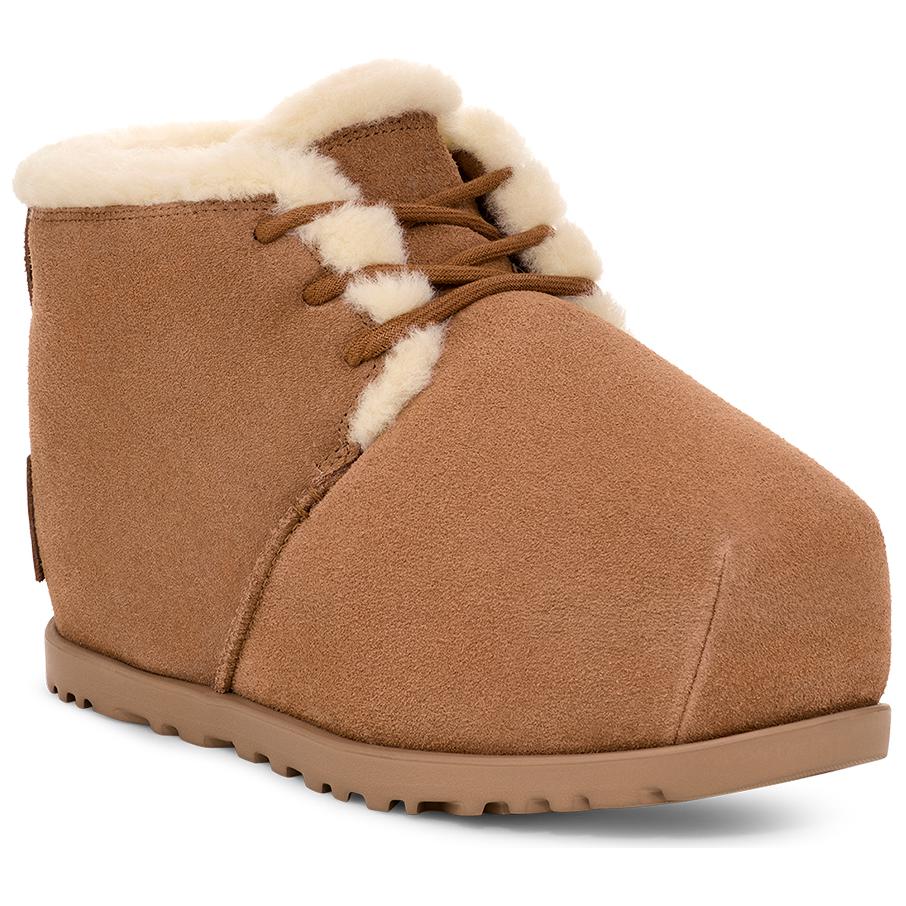 UGG  Pumped Lace Up Chestnut Women Sneakers Brown 1158261-CHE