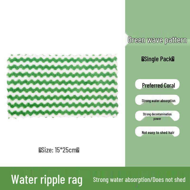 

Wavy Cleaning Cloth - Powerful, Washable, Reusable, Absorbent, Keeps Hands Dry for Kitchen and Dish Use