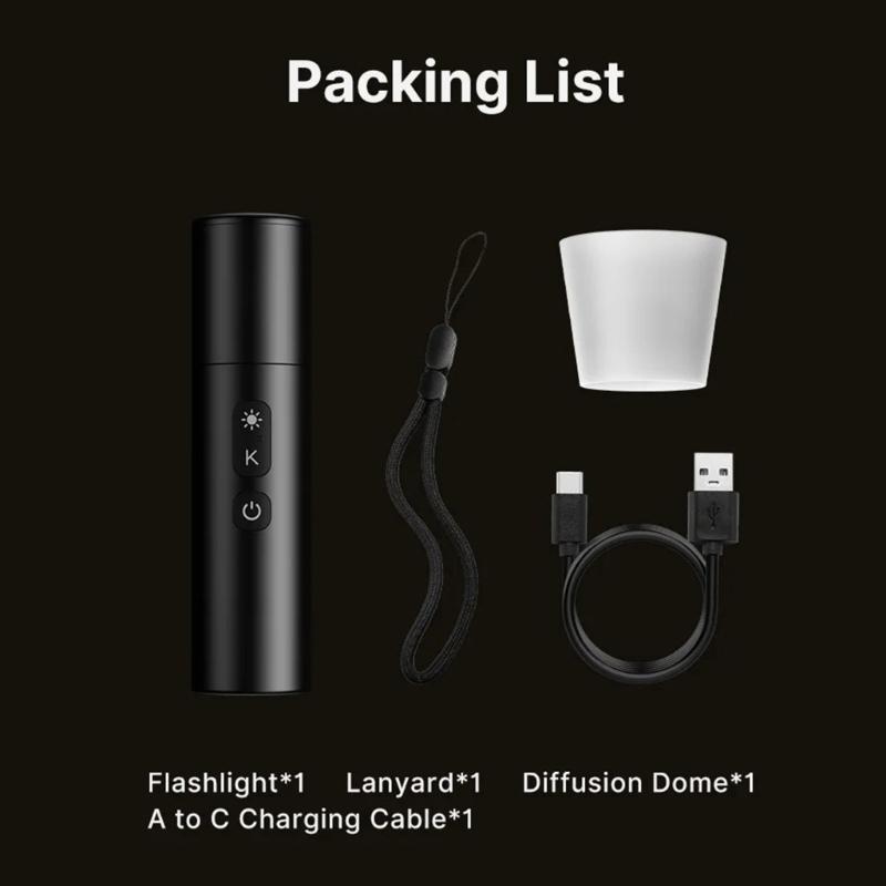 Flashlight Zoomable Photography Light High Intensity LED Fill Light Enhances Photography In Any Setting