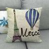 London, Paris Tower, Uk Digital Printing Short Plush Pillow Covers Decorative For Car Sofa Office Cushion Cover Home Goods