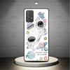 Mode Astronaut süße Glashülle für Samsung Galaxy A52 A71 A50 A51 A70 A21s A31 A72 A10 A12 A30 A22 5G Telefonabdeckung