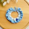 Adjustable Cozy Puppy Collar Flowers Pendant Dog Scarf Bib Stylish Saliva Towel  Daily Use