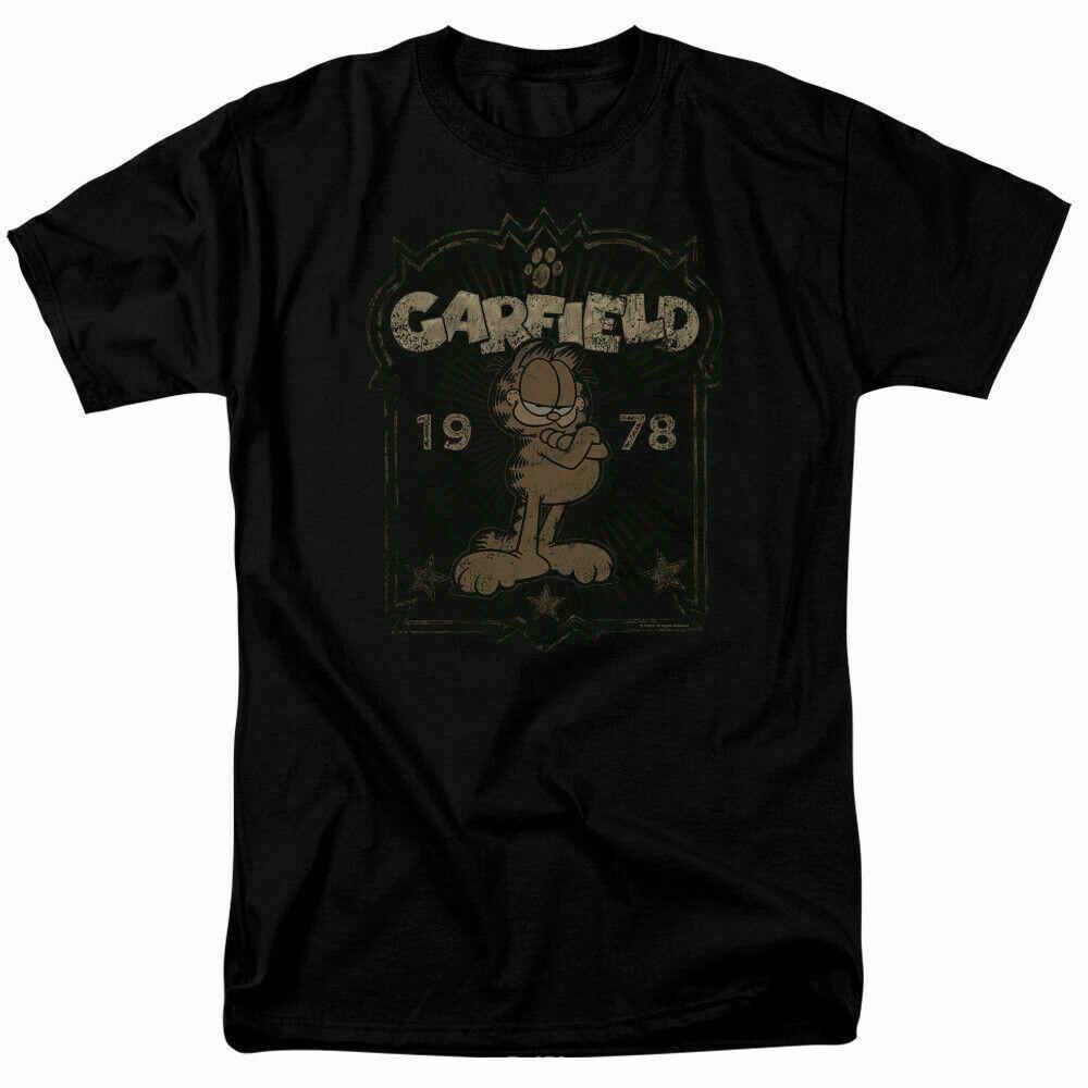 26 Garfield Established In 1978 T Shirt Licensed Comic Book Cartoon Tee Black Unisex T-Shirt