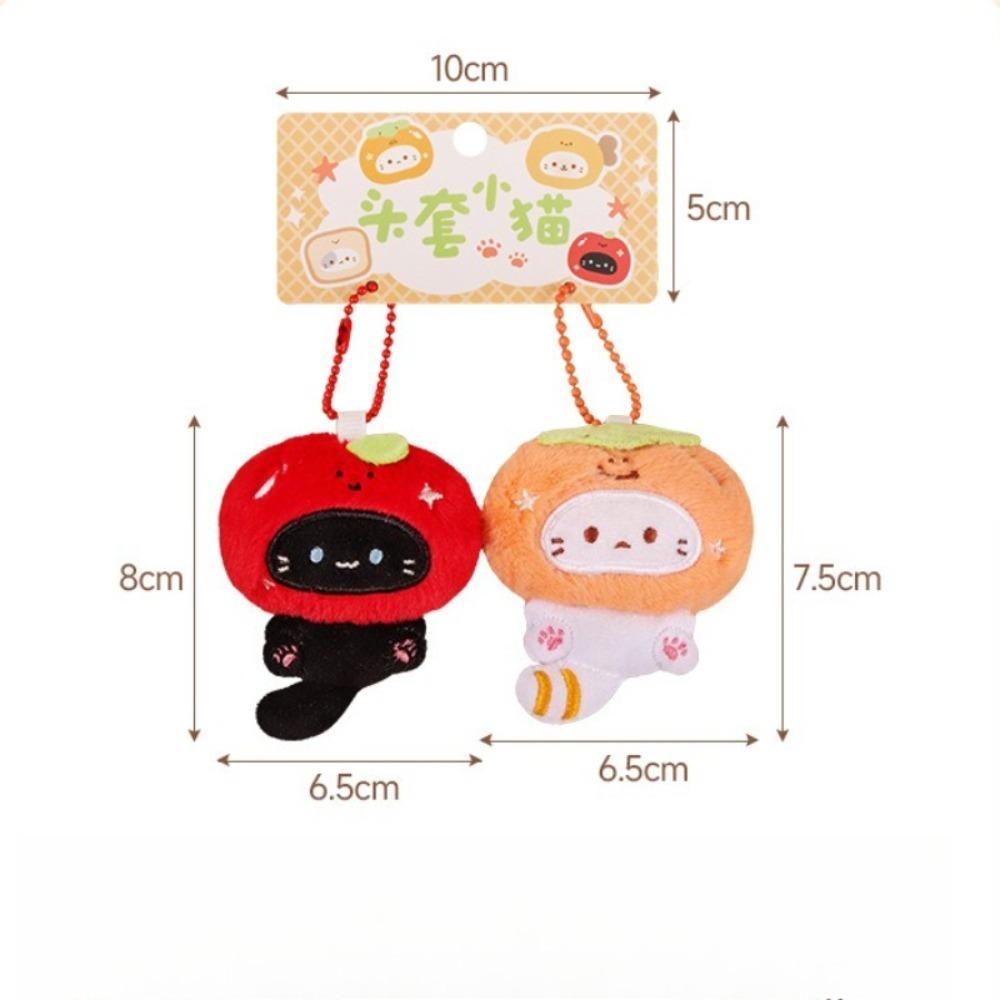 Non-Toxic Cute Plush Kitten Keychain Pendant Versatile Backpack Pendant Creative Cat Doll Pendant Bag Trinket Cartoon Children Gift
