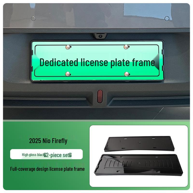 

2025 Nio Firefly Green New Energy License Plate Frame - Full Edge Design, New Regulations Compliant.