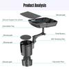 2 In 1 Car Cup Holder 360-degree Rotating Dining Tray Car Water Cup Holder Coffee Hamburger Storage Box Small Dining Table