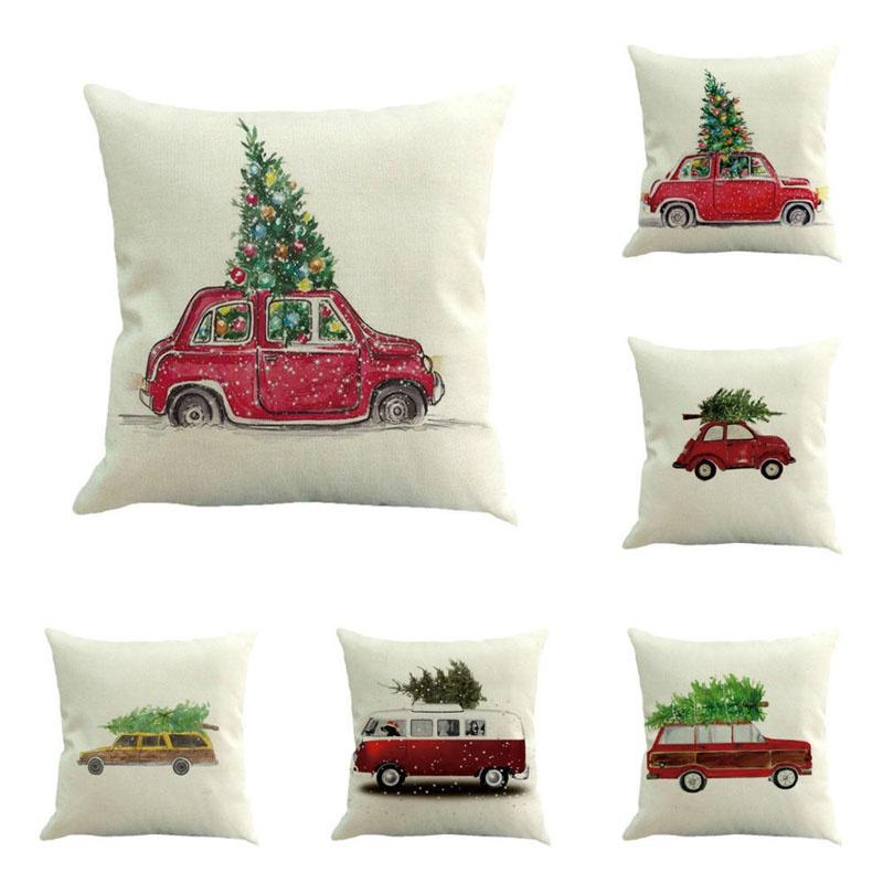 Versatile Cotton Linen Christmas Cushion Cover For Sofa Car Home Decor With Timeless Design