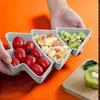 Plastic Fruit Plate Christmas Tree Shape Candy Dish Serving Tray Nuts Dry Fruits Plate  Dessert