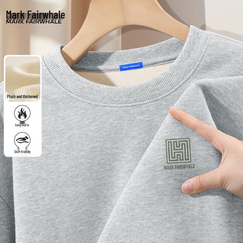 Mark Fairwhale Herren Fleecegefüttertes Rundhals-Sweatshirt