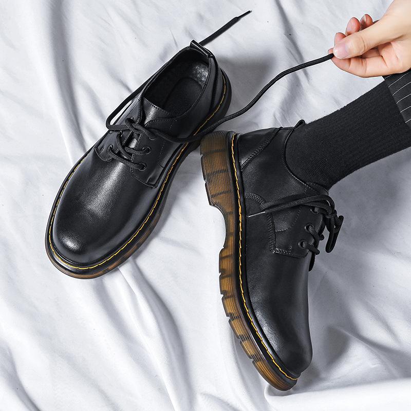 2025 Nové britské boty Martin Pánské britské trendy pracovní boty Oxford Kožené boty s velkou špičkou 9123-R