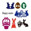 Easter Eggs Rabbit Cutting Dies Carbon Steel Die Cut Templates Metal Embossing Stencils for Scrapbooking Card Making
