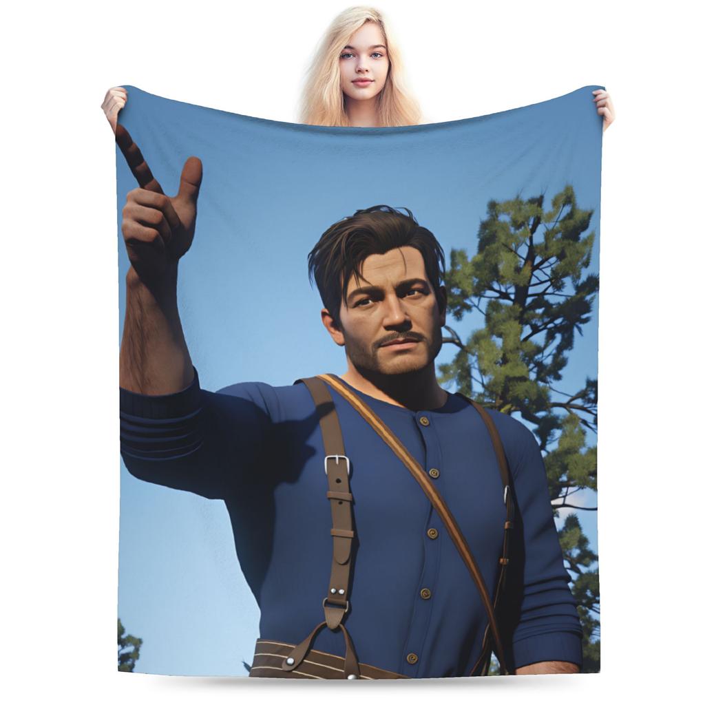 Arthur Morgan RDR Warm Soft Blankets  Boy Girl Plush Throw Blanket Couch Chair Flannel Bedspread Sofa Bed Cover
