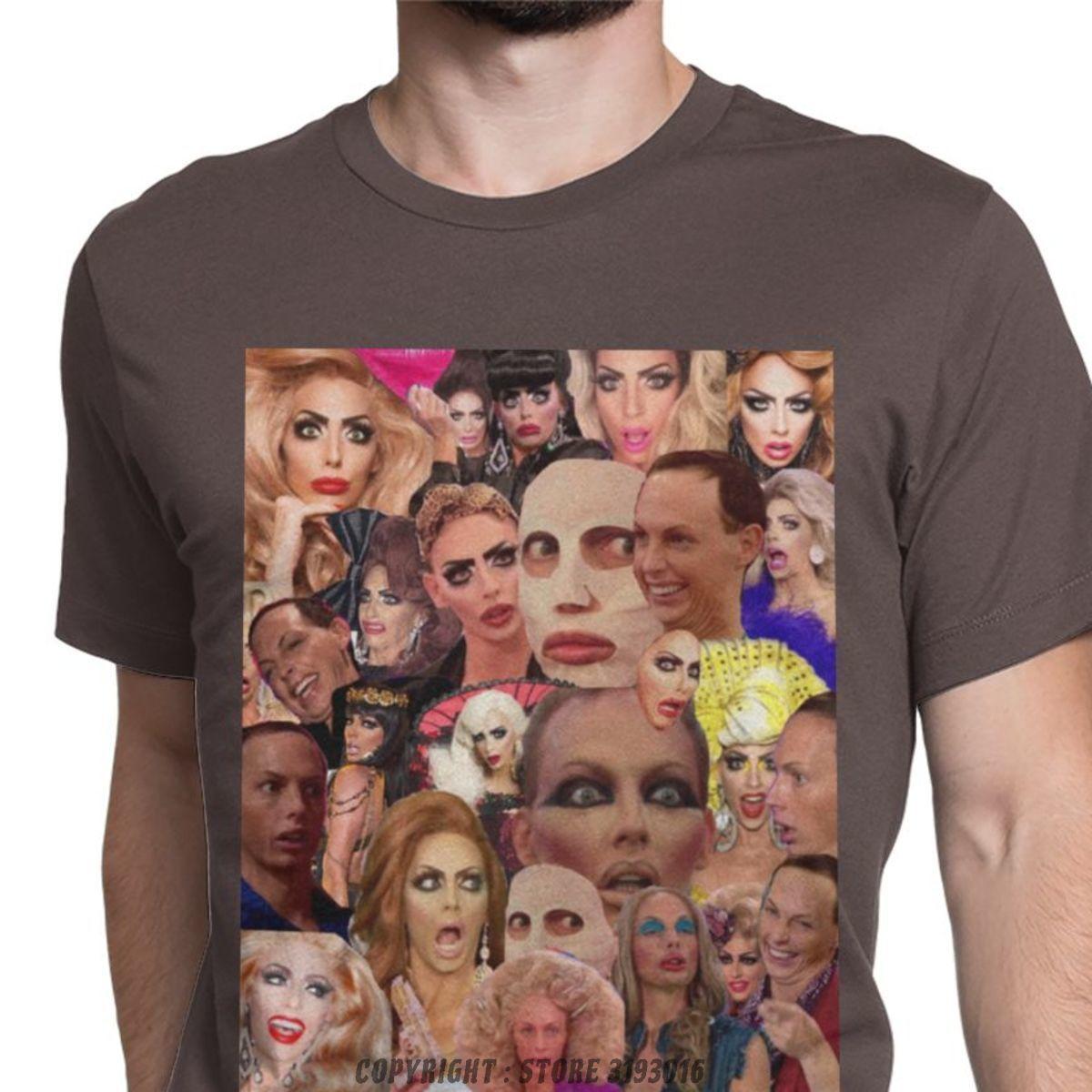 High Quality Alyssa Edwards Collage Tshirt RuPauls Drag Race Rupaul RPDR Mens Tops T Shirt Autumn Winter Camisa Male S