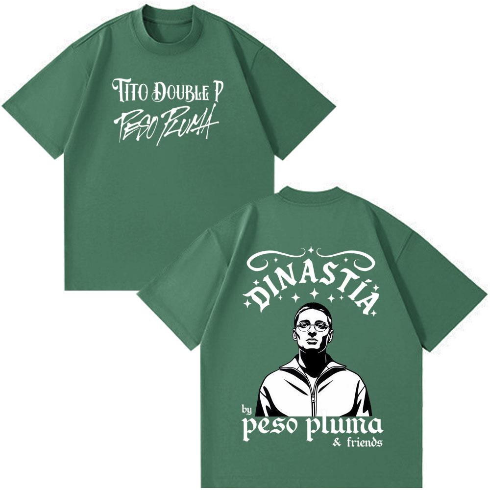 Peso Pluma Dinastia TOUR 2026 Print Tees Men Women Fashion Clothing Tshirt Shortsleeved Cotton Loose Casual Tshirts Fan Gifts