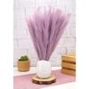 3 Pcs  Pampas Grass Small Fluffy Artificial Flowers Fake Flower for Home, Table, Festive Decoration and Craft Items (Without Vase Pot) (Light Purple)