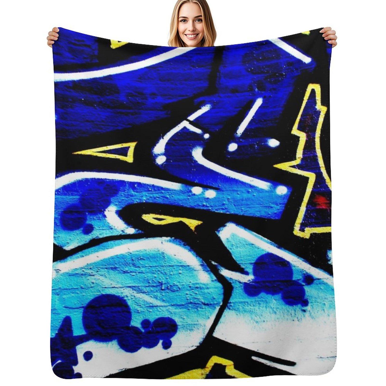 Graffiti 15 Throw Blanket All Weather Soft Throw Blanket for Sofa Size: 75*100cm, Weight: 230 GSM