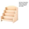 Greeting Card Display Stand High Stability Easy To Install Multipurpose 4-Tiered Wooden Organizer Rack Photos Brochure Holder