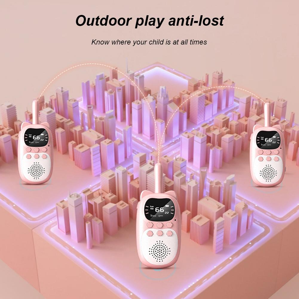 2Pcs Kids Walkie Talkies Handheld Wireless Walkie Talkies 2 Way Radio Interphone 3KM Mini Toys Talkie-Walkie Boy Girl Gifts