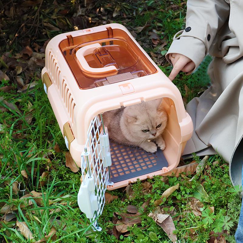 Portable Pet Travel Crate: Breathable, Handheld Carrier for Cats & Dogs