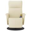 VidaXL Recliner Massage Chair and Footrest Cream Faux Leather 356553
