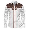 Men's Black Floral Embroidery Long Sleeve Autumn Western Shirt