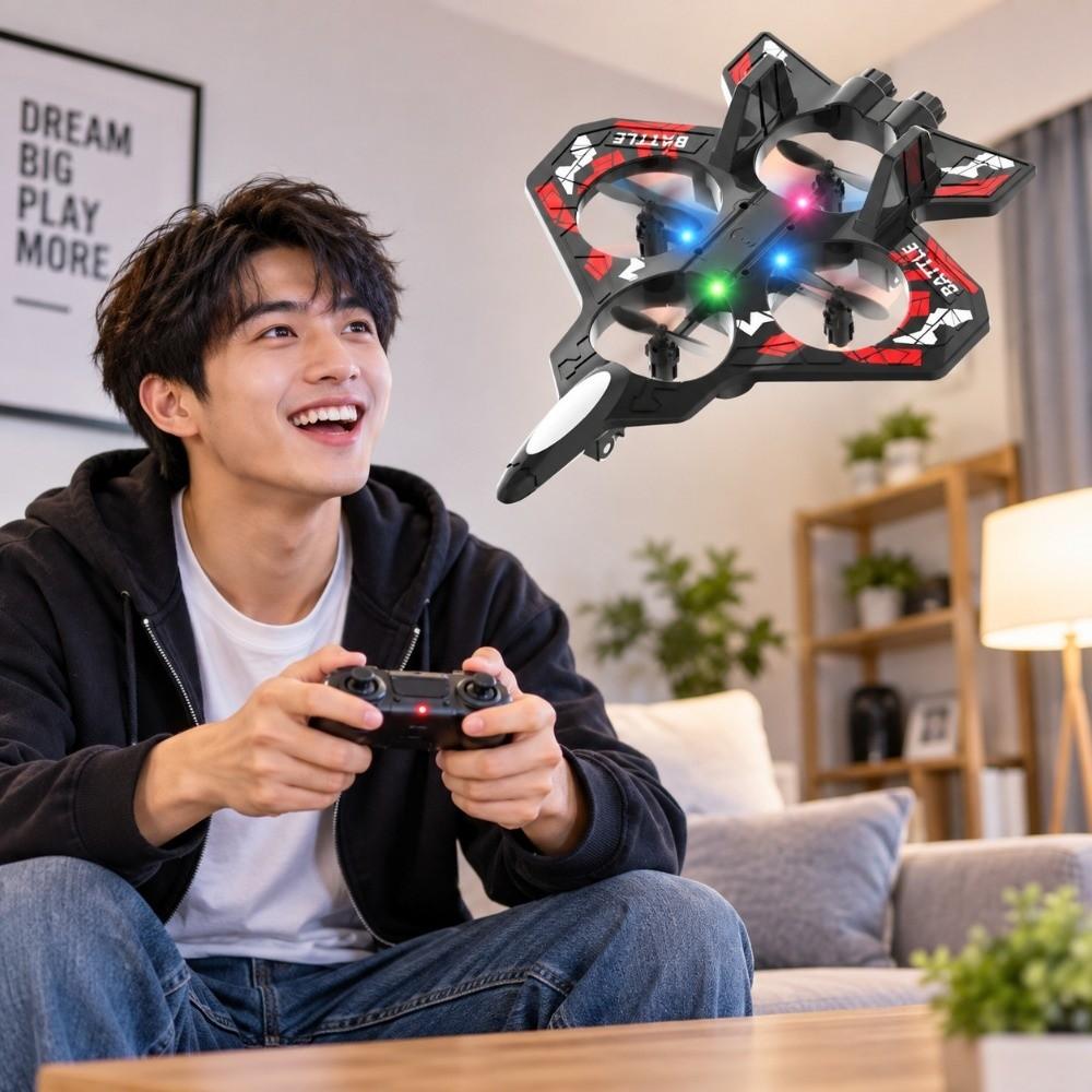 Rechargeable Four Motor Helicopter Toy EPP Foam RC Hobby Jet Plane  Parent-child Interaction