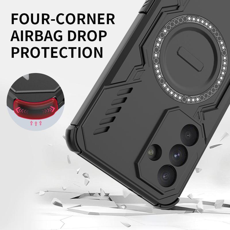 KEYSION Hollow Heat Dissipation Case for Samsung A57 5G A37 Magnetic Cooling Shockproof Phone Back Cover for Galaxy A37 A57 5G