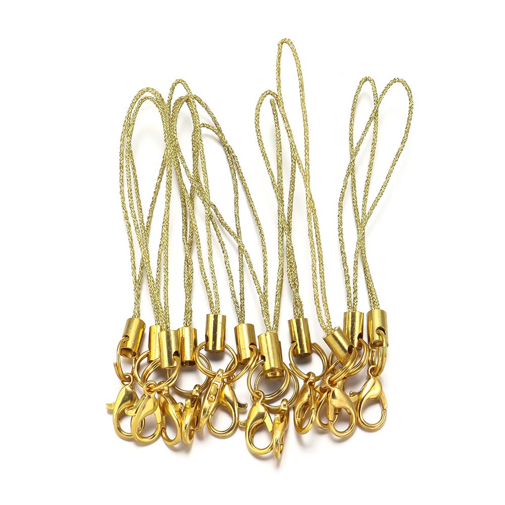 20pcs/lot Polyester Lanyard Double Ring Lobster Clasp Rope Keychains Cellphone Hook Keyring Bag Accessories For Key Ring Making