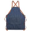 Dirt-resistant Cross Back Denim Apron with Pocket Studio Work Clothes  Bartenders