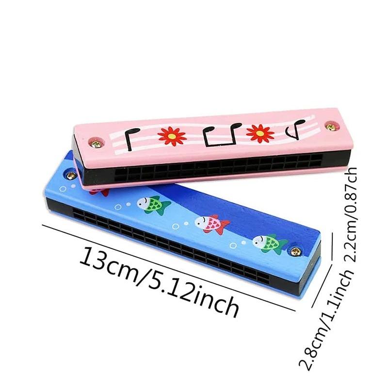 1PC Children's Harmonica, Creative Kindergarten Music Teaching Aids, Primary School Students Learn To Play Musical Instruments, Wooden Harmonica Toys