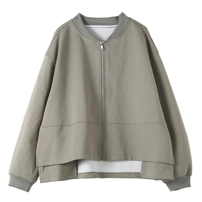 Women's Plus Size Short Jacket for Spring & Autumn Trendy Ins Style Baseball Jacket Sweatshirt Loose Top for Women