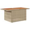 VidaXL Ensemble de Salle à Manger de Jardin 6 Pièces avec Coussins Beige Poly Rattan Acacia 3350027