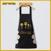 Waterproof & Oil-Proof Kitchen Half-Body Apron - Light Luxury Korean Style for Cooking.