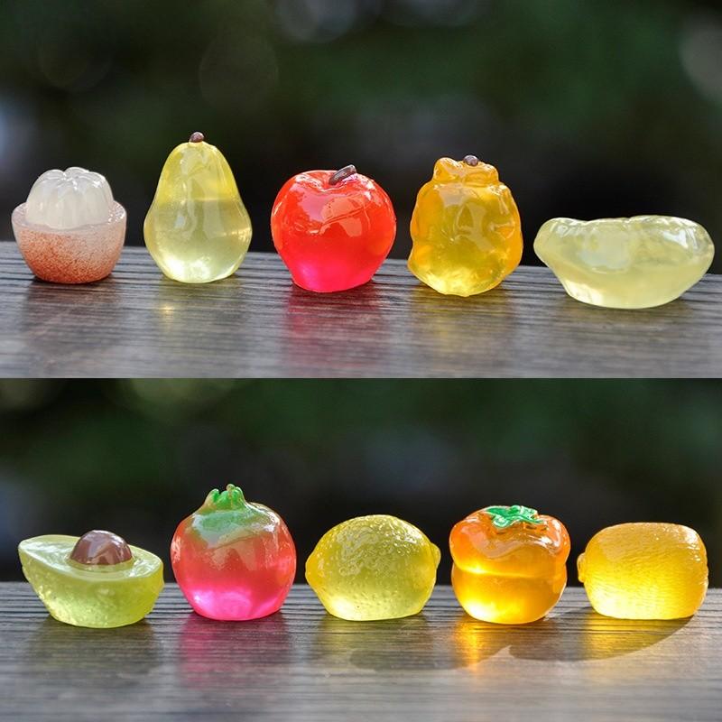 Resin Realistic Fruit Action Figures Model Toys For Educational Skills Prop