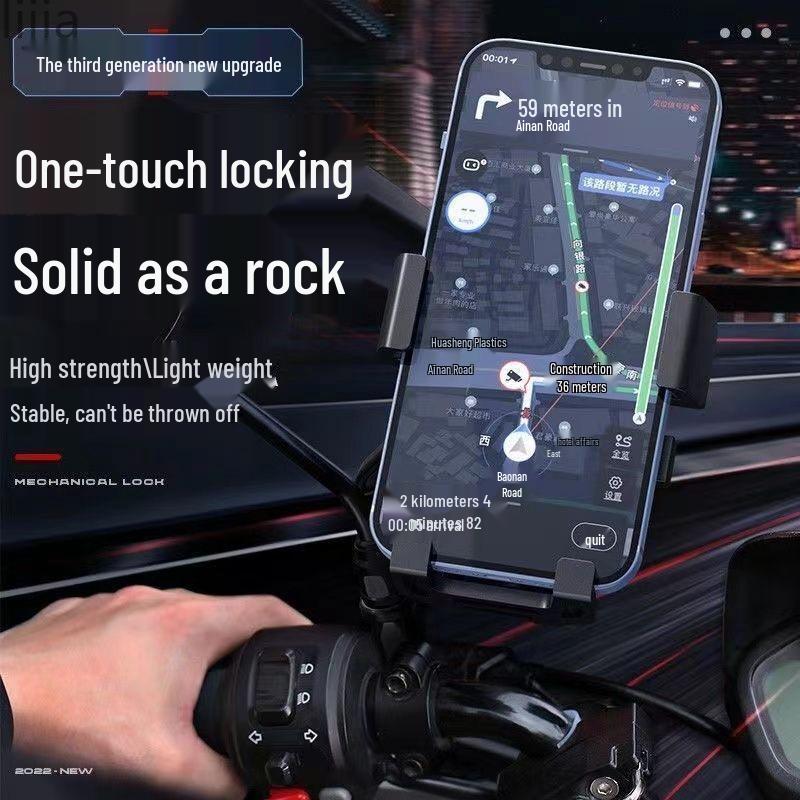 Universeller Handyhalter für Elektrofahrzeuge und Fahrräder für Essenslieferanten und Navigation